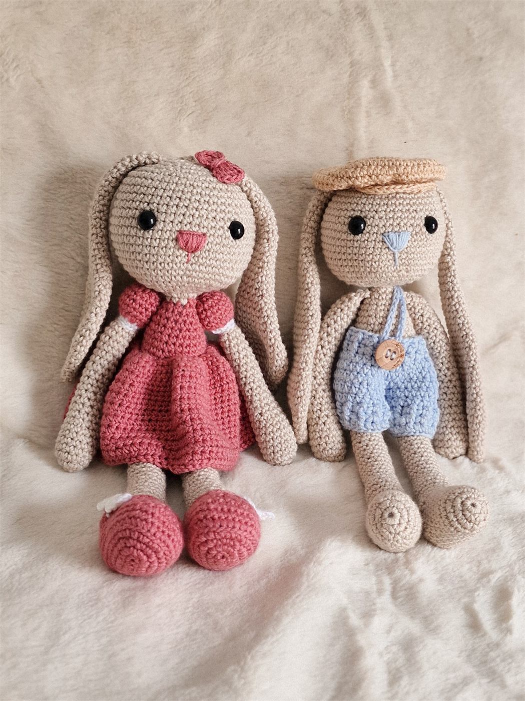 Teo & Lina — amigurumi tejido a mano por Trufitas Artesanas