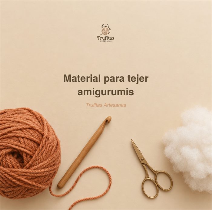 Portada de la guía de material para tejer amigurumis